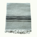 Hudson Made Hand Woven Charcoal Cotton and Linen Bath Towel