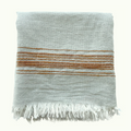 Hudson Made Hand Woven Turkish Tobacco Cotton and Linen Peshtemal Bath Towel