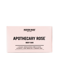 Hudson Made Apothecary Rose Body Bar with Rose, Patchouli, Geranium, and Cinnamon Leaf.